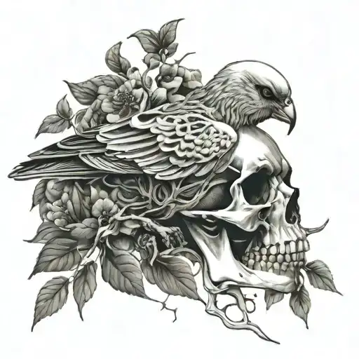 Bird's Skeleton tattoo design idea