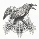 Bird skeleton tattoo design idea