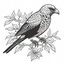 Bird skeleton tattoo design idea