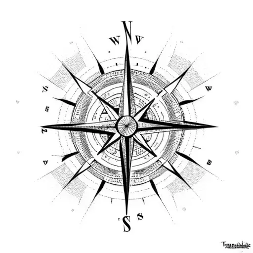 compass Star tattoo design idea