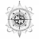 compass Star tattoo design idea