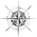 compass Star tattoo design idea