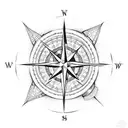 compass Star tattoo design idea