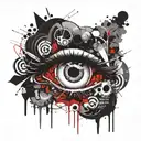 Sumerian Eye tattoo design idea