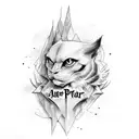 always written in harry Potter style tattoo design idea