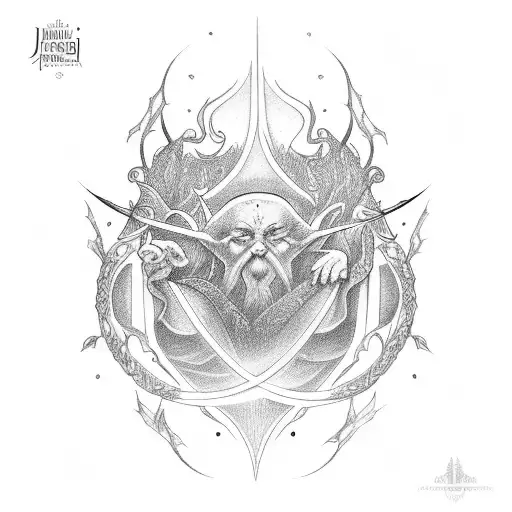 narsil lotr tattoo design idea