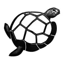 tortoise galapagos coordinates tattoo design idea