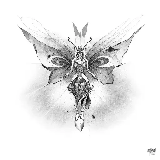 2 lirios con una mariposa tattoo design idea