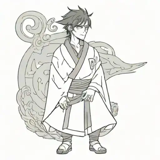 zuko in the howl animated castle outfit tattoo design idea