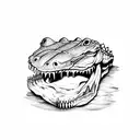 alligator skull tattoo design idea