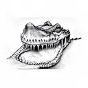 alligator skull tattoo design idea