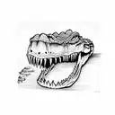 alligator skull tattoo design idea