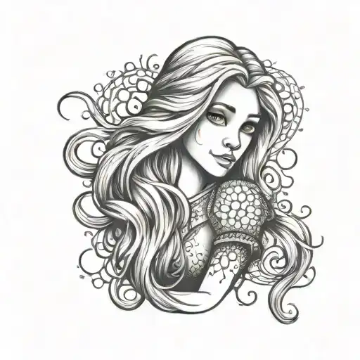name Rapunzel tattoo design idea