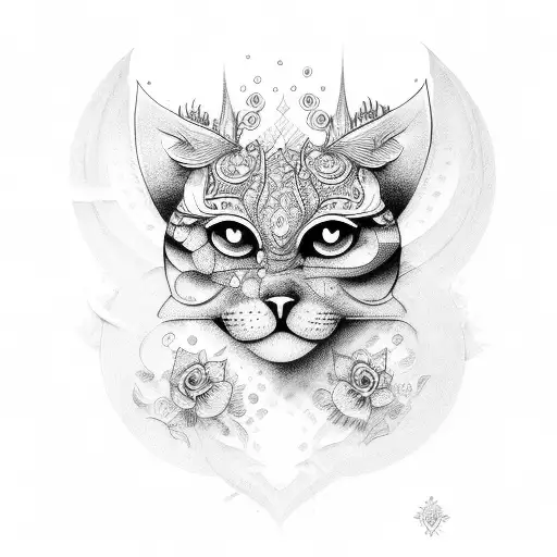 brujula lobo tattoo design idea