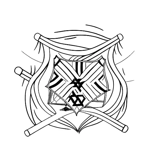 windsurf + israel flag tattoo design idea