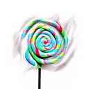 lollipop tattoo design idea