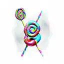 lollipop tattoo design idea