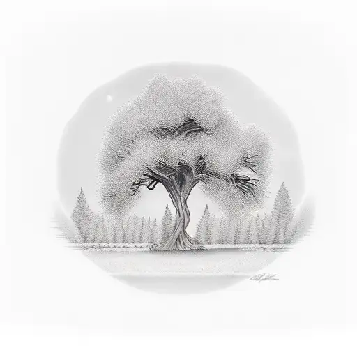 willow tree tattoo design idea