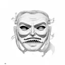 the Comedy and Tragedy Masks, smile now cry later, with modern day thug faces with theater makeup tattoo design idea
