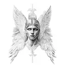 Veni Vidi Vici in angel script tattoo design idea