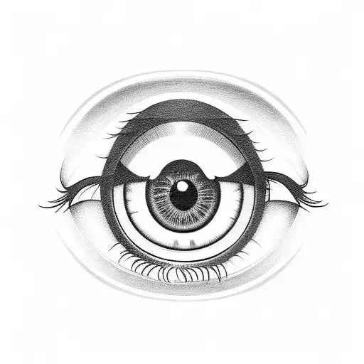 eyes with eyebrows  tattoo design idea