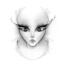 eyes with eyebrows  tattoo design idea