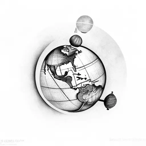globe tattoo design idea