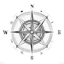 nautical compass and globe mixed tattoo design idea