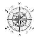 nautical compass and globe mixed tattoo design idea