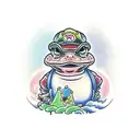 Toad from mario tattoo design idea