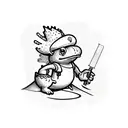 Toad from mario tattoo design idea