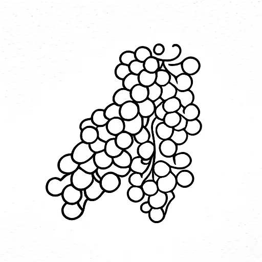 grapes,sparkling wine tattoo design idea