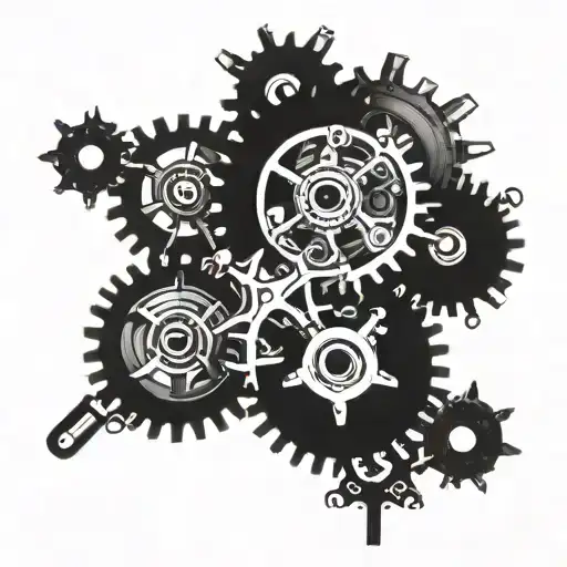 Incorporate gears and tools into a design inspired by the concept of maintenance tattoo design idea