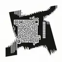 computer chip with qr code tattoo design idea