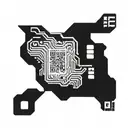 computer chip with qr code tattoo design idea