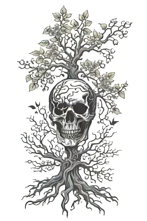 poison tree tattoo design idea