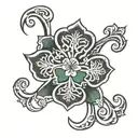 a tattoo with a three-leaf clover that says Aryan Brotherhood tattoo design idea