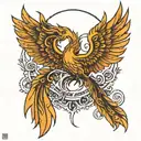  The tattoo will be a phoenix, but its my back will be made of the sol key and its wings  tattoo design idea