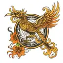  The tattoo will be a phoenix, but its my back will be made of the sol key and its wings  tattoo design idea