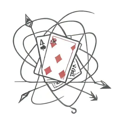 Gambling your life intertwined tattoo design idea