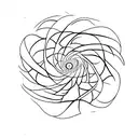 Fibonacci com símbolos matemáticos e o mar tattoo design idea