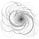 Fibonacci com símbolos matemáticos e o mar tattoo design idea