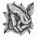 paper hand tattoo design idea