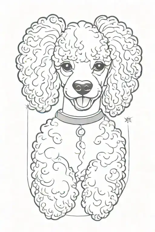 poodle smile tattoo design idea