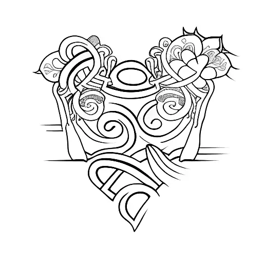 Couple tattoo which symbolises the love, hate, fights, struggles, pain, happiness, togetherness and intimacy in a relati tattoo design idea