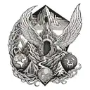 valley of death angel tattoo design idea