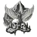 valley of death angel tattoo design idea