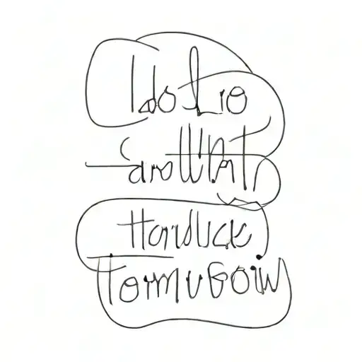 I do not and will not fear tomorrow because I feel as though today has been enough tattoo design idea