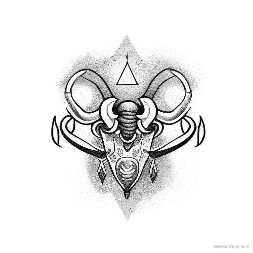 taurus libra  tattoo design idea