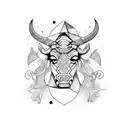 taurus libra  tattoo design idea